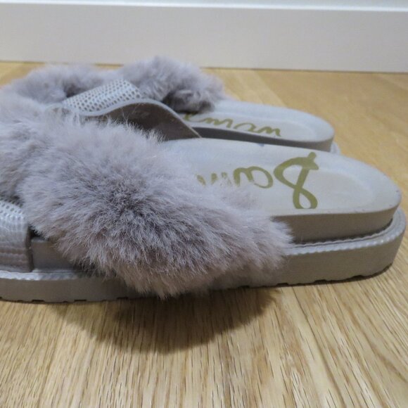 SAM EDELMAN Bianca Faux Fur Chunky Slide Shoes in Lilac Feminine - Size US 10 - Picture 7 of 12